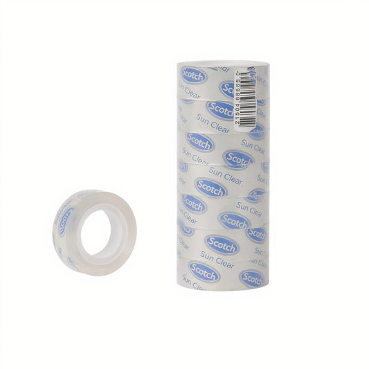 Bandă Scotch 8/set Transparentă 2cmx30m, pentru Ambalare și Birou Engros