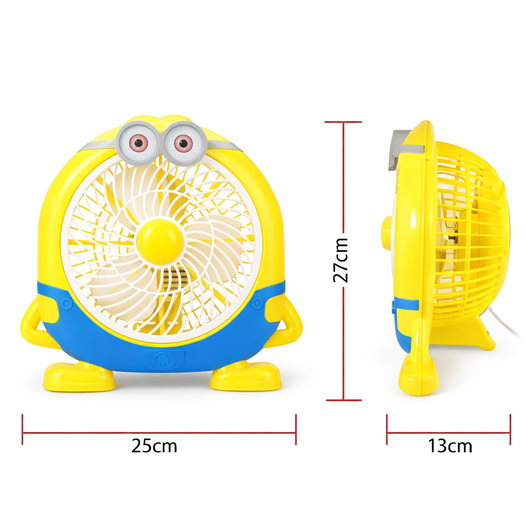 Ventilator Electric 27x25cm, Portabil, Model Minion, din Plastic