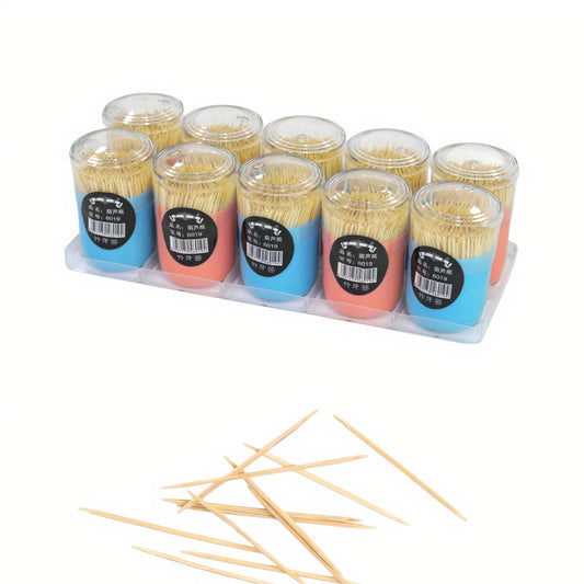 Scobitori 7cm din Bambus, in Tub 10/set de Plastic Engros