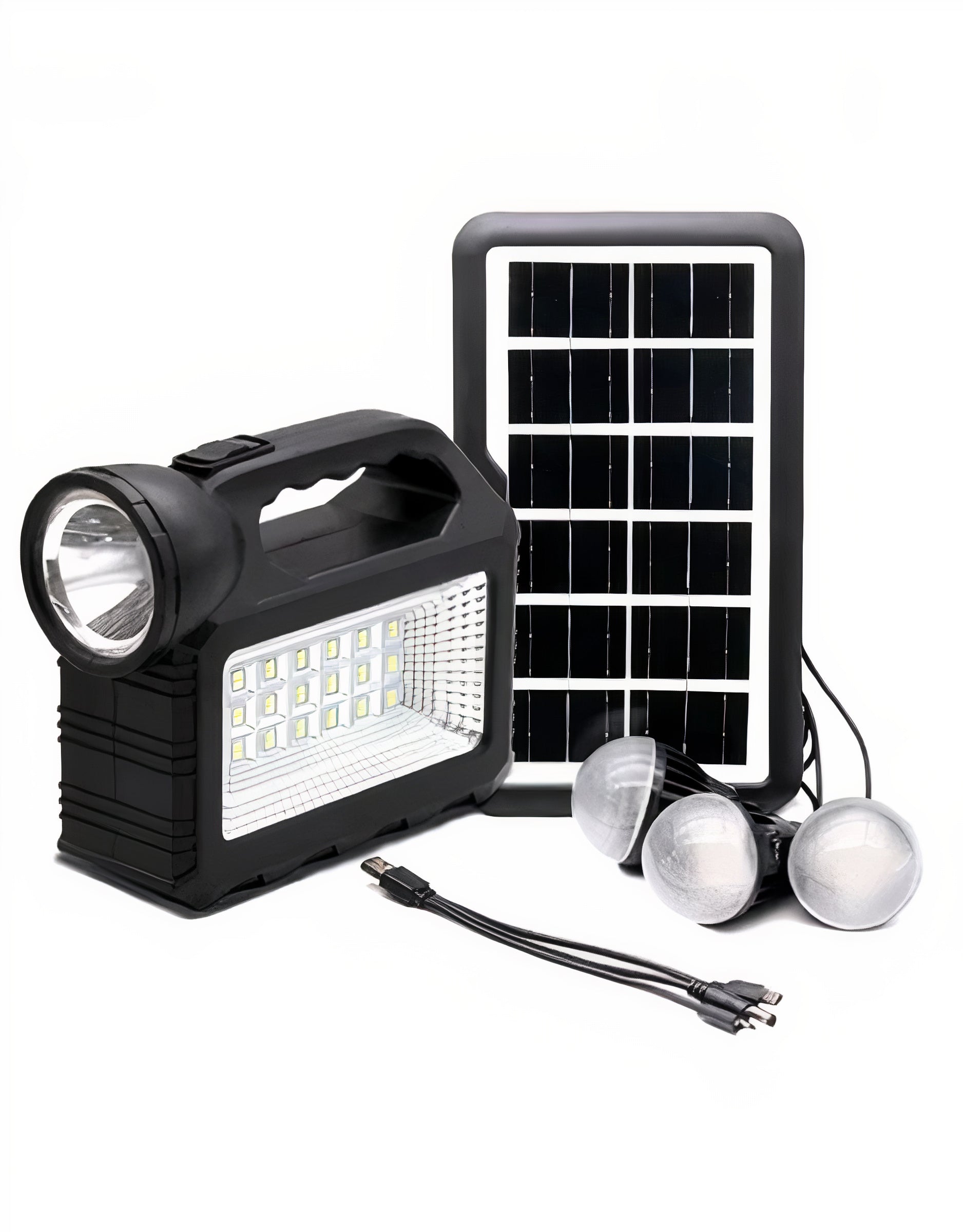 Kit solar multifunctional cu 3 becuri, Engros