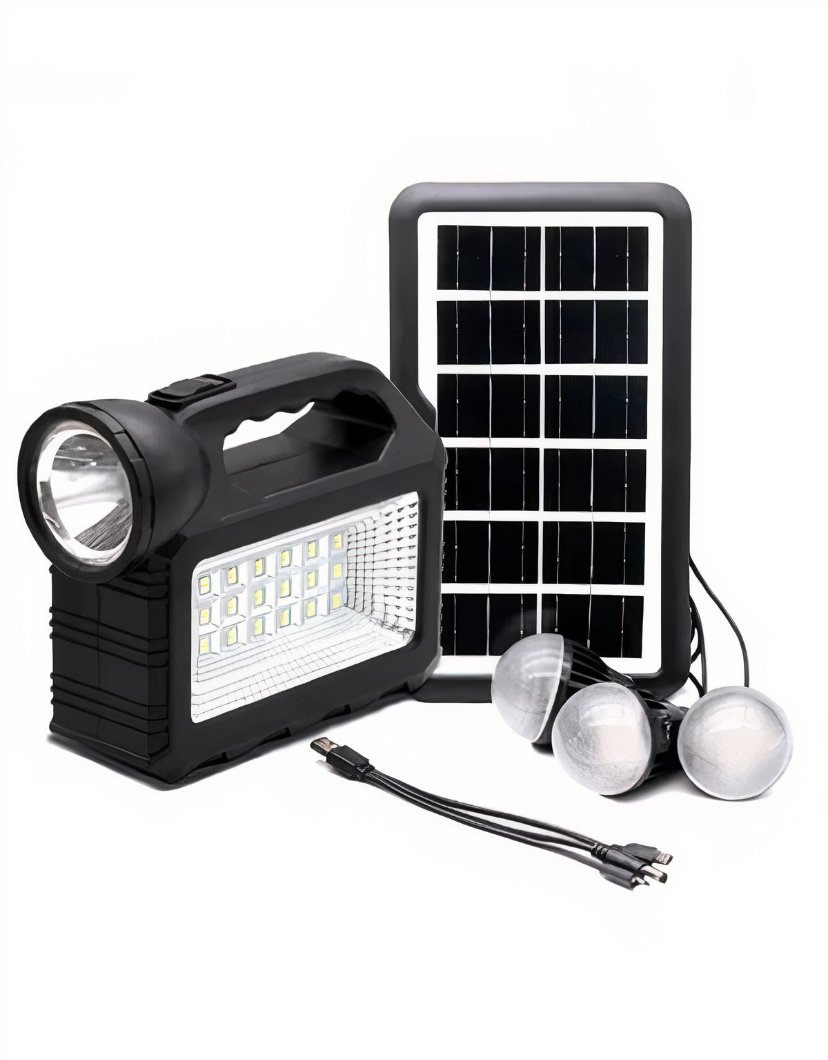 Kit solar multifunctional cu 3 becuri, Engros