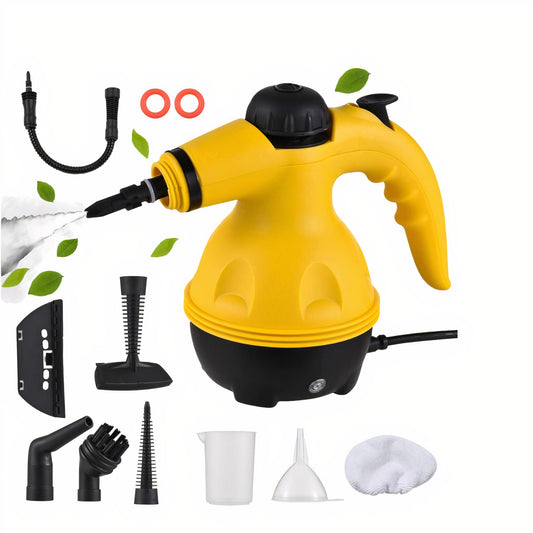 Aparat de Curățat cu Abur 28x12cm Portabil Multifuncțional, cu 9 Accesorii pentru Curatat Engros