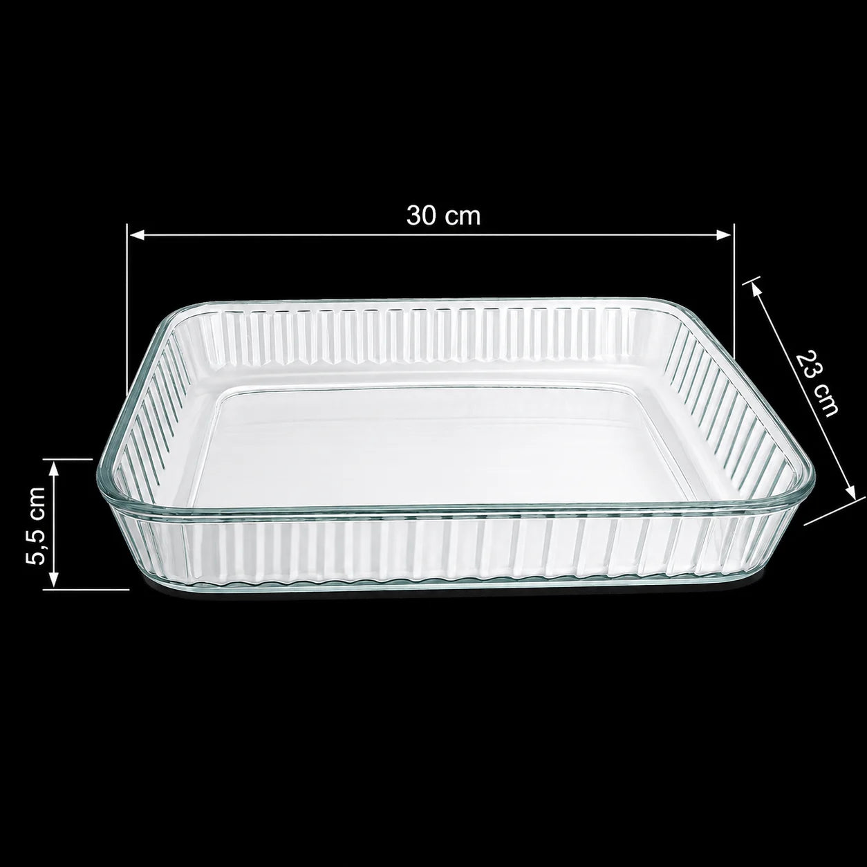 Vase Termorezistente din Sticlă pentru Cuptor, 5+1 Piese, Diferite Dimensiuni, cu Capac și Tăvi pentru Gătit