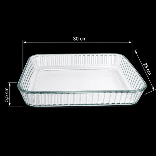 Vase Termorezistente din Sticlă pentru Cuptor, 5+1 Piese, Diferite Dimensiuni, cu Capac și Tăvi pentru Gătit