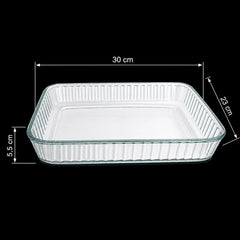 Vase Termorezistente din Sticlă pentru Cuptor, 5+1 Piese, Diferite Dimensiuni, cu Capac și Tăvi pentru Gătit