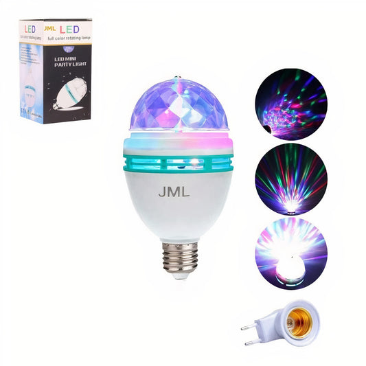 Bec Rotativ LED 15x8cm, cu Lumină Multicoloră și Adaptor Inclus Engros
