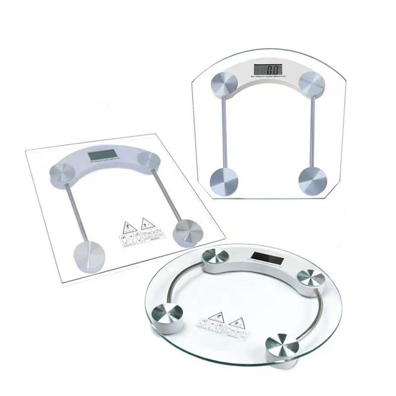 Cântar Electronic Corporal de Baie din Sticlă, Afișaj Digital LCD, Capacitate Maximă 150kg, Pornire și Oprire Automată, Diferite Modele