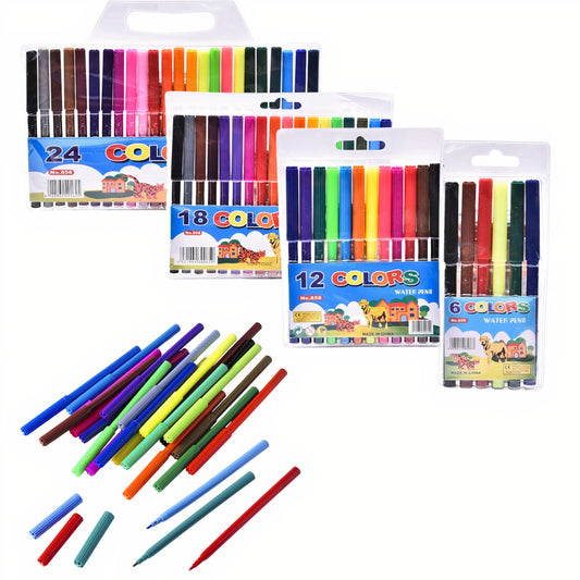 Carioci Colorate 6 Culori pentru Desenat, 24/set Diferite Culori Engros