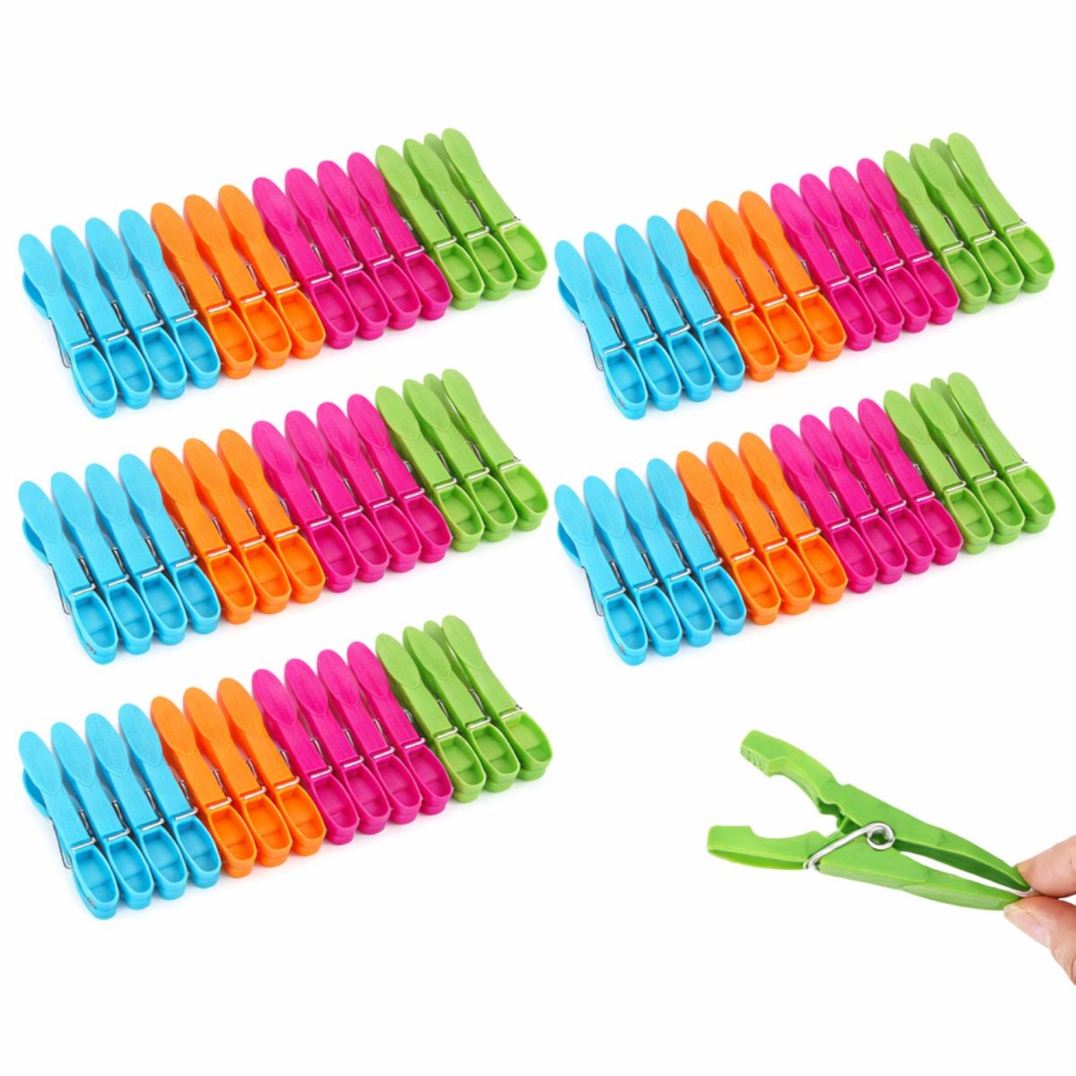 Carlige 50/set din Plastic, Diferite Culori