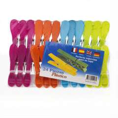 Carlige de Rufe 24/set din Plastic, Colorate Engros