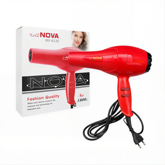 Uscător de Păr 1800W cu 2 Trepte de Viteză și Temperatură, 20x22cm cu Cutie Culoare Roșie Engros