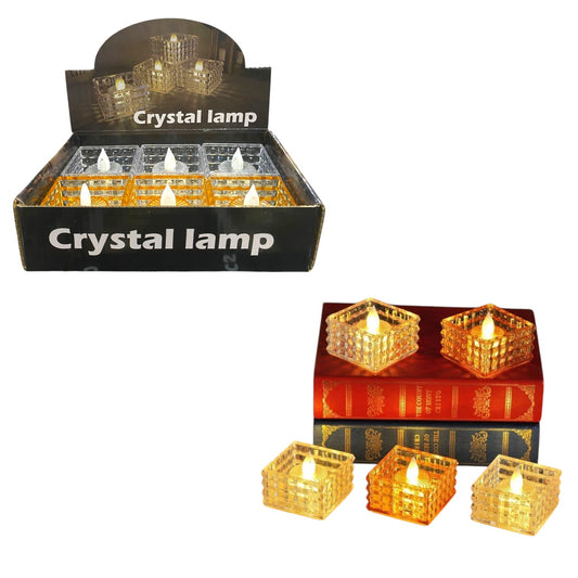 Felinar cu Led, 5x6cm, Tip Lumanare Patrata, 6/set, Engros