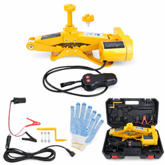 Cric Electric Auto 3T, 40x15.5cm Ridicare 12-42cm, Elevator tip Foarfecă pentru Schimbarea Anvelopelor cu Telecomandă, Set Complet cu Accesorii, Portabil în Cutie&nbsp;