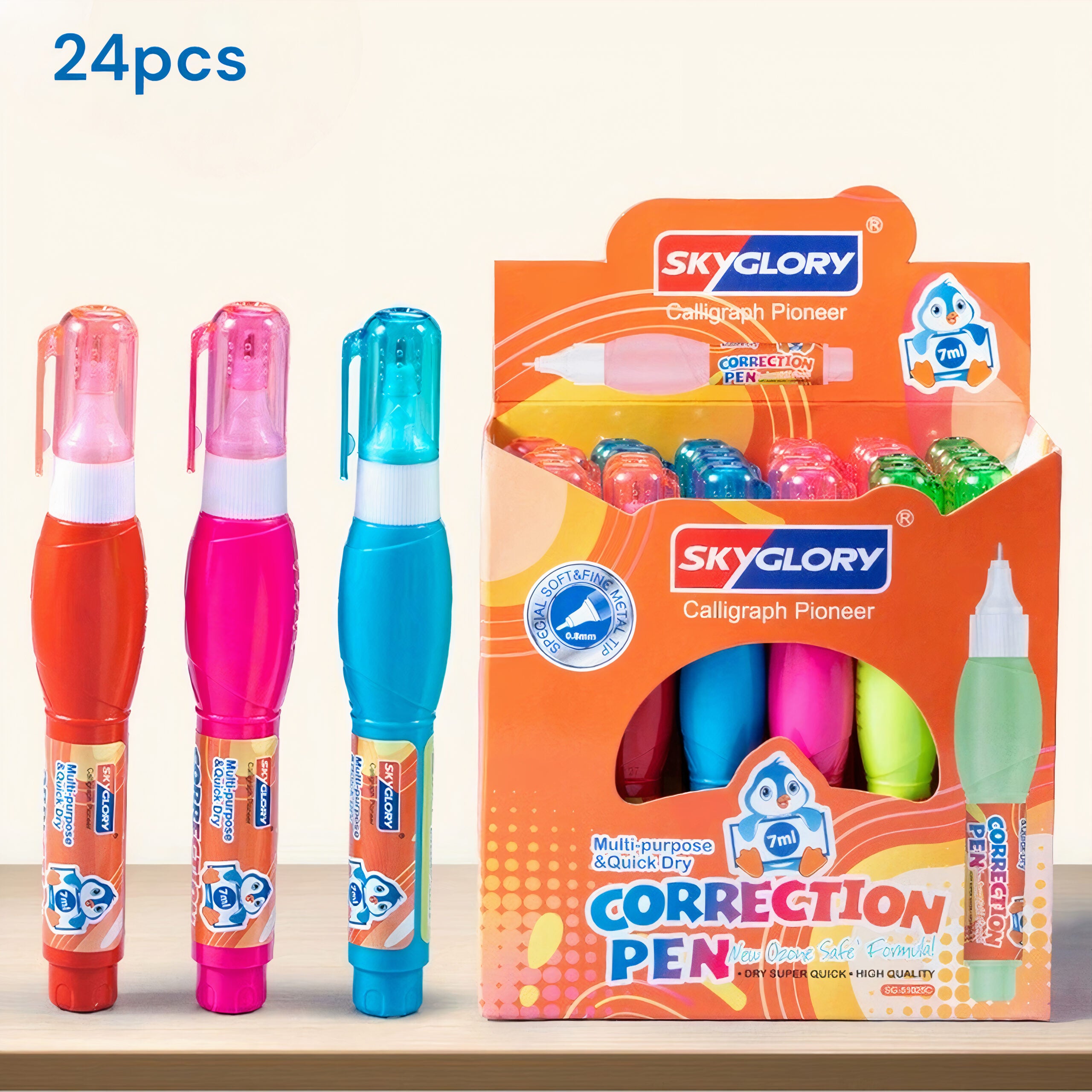 Pasta Corectoare 24/Set, Tip Pix, 7 ml Engros