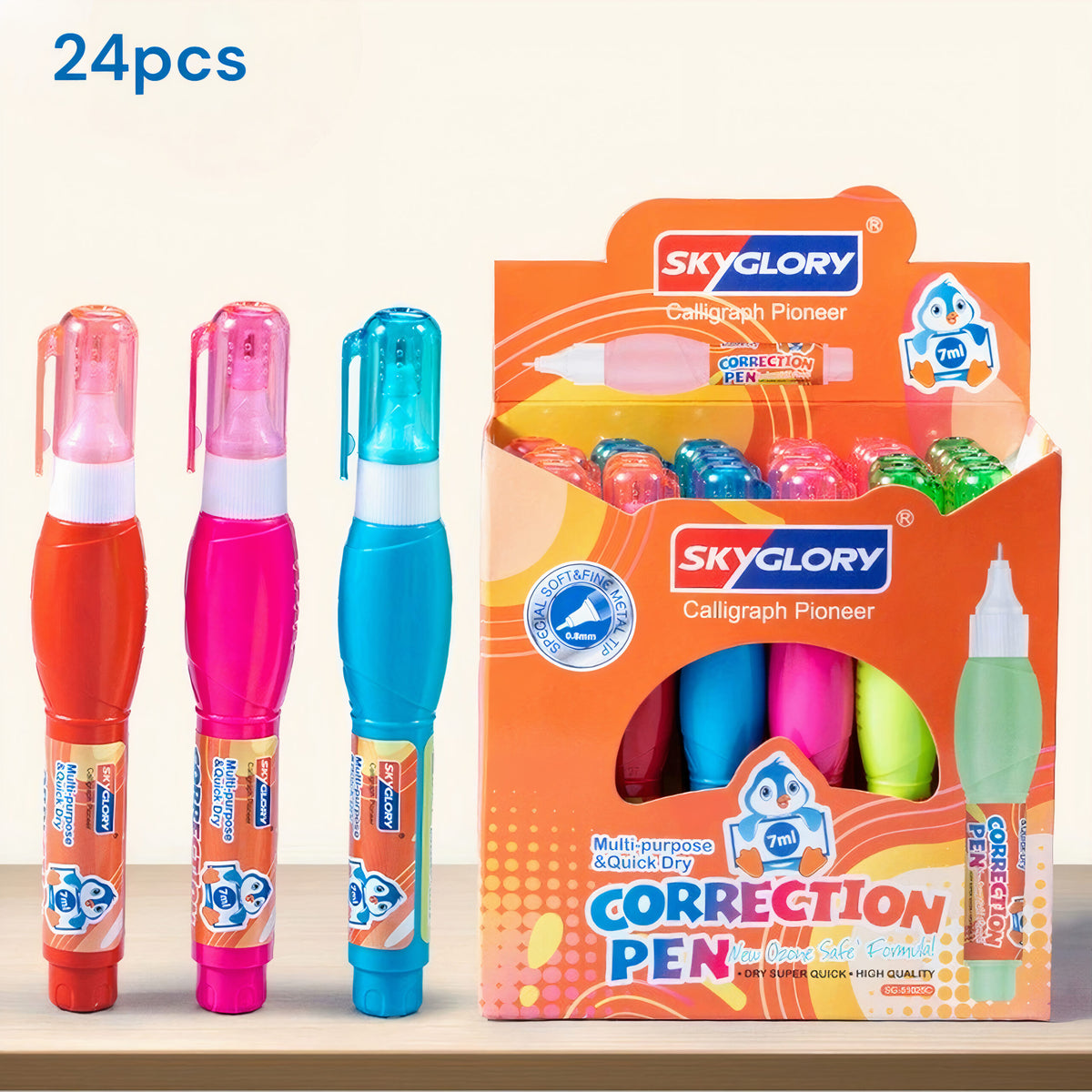 Pasta Corectoare 24/Set, Tip Pix, 7 ml Engros