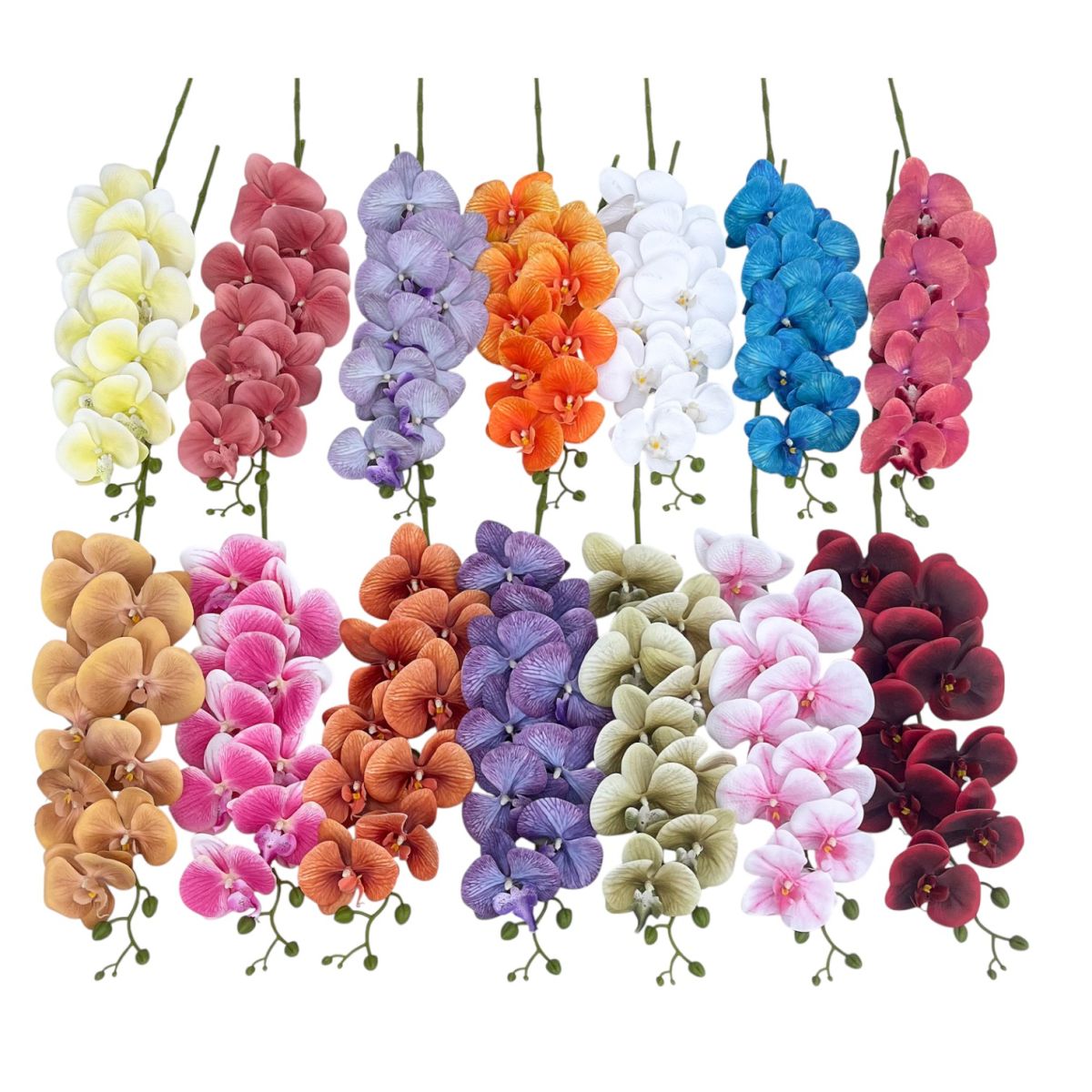 Fir de Orhidee Plastic 100cm, Diverse Culori Engros