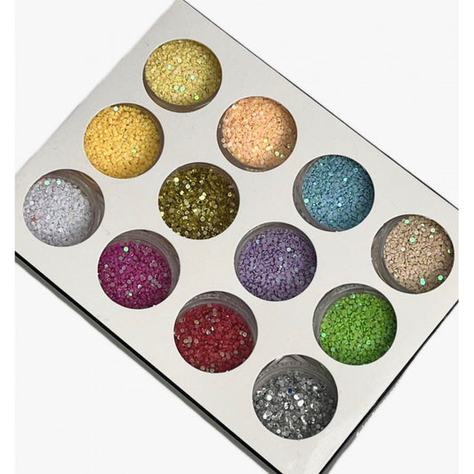 Sclipici multicolor pentru unghii 12buc/set Engros