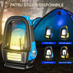 Lampa Solara 20x12 LED, Multifunctionala cu 3 Moduri de Lumina USB Engros