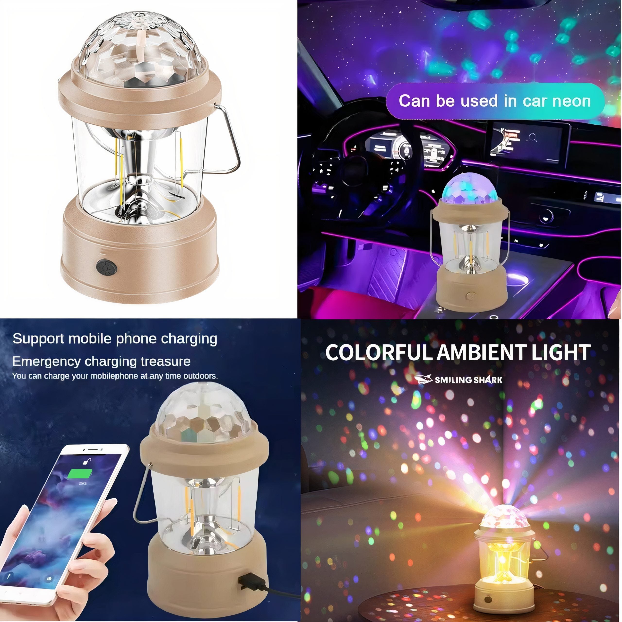 Lampa Multifunctionala 17x9cm cu LED Disco, Incarcare USB Engros