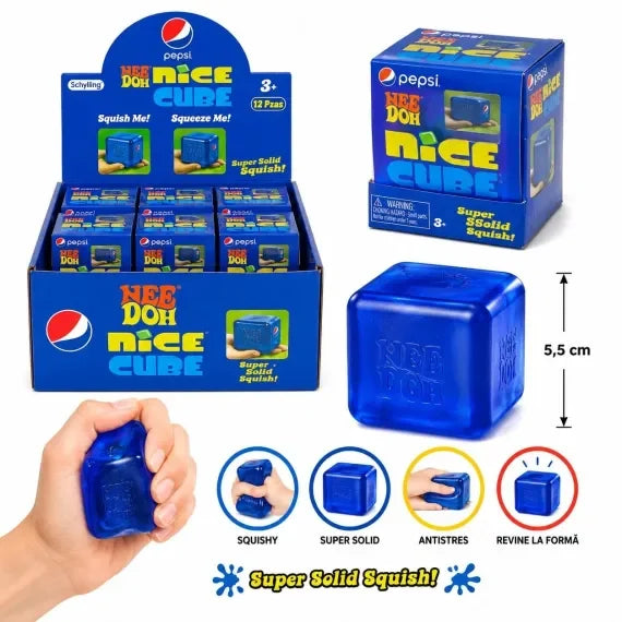 Jucărie Antistres NeeDoh Nice Cube Albastru 5.5CM – Cub Squishy