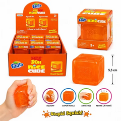 Jucărie Antistres NeeDoh Nice Cube Portocaliu 5.5CM – Cub Squishy