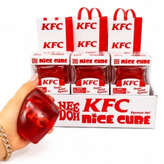 Jucărie Antistres NeeDoh Nice Cube Roșu 5.5CM – Cub Squishy Super Moale pentru Relaxare și Reducerea Stresului