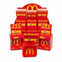 Jucărie Antistres NeeDoh Nice Cube Roșu cu Galben 5.5CM – Cub Squishy Elastic pentru Relaxare și Distracție