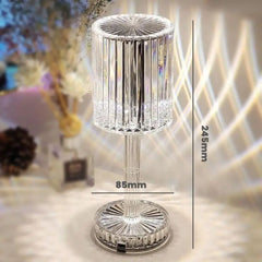 Lampa Transparenta 24cm cu LED, Model Cristal cu Acumulator, Incarcare USB si Telecomanda Engros
