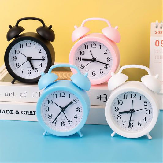 Ceas cu Alarma 11x8cm, Colorat, Clasic cu Clopoței din Plastic Engros