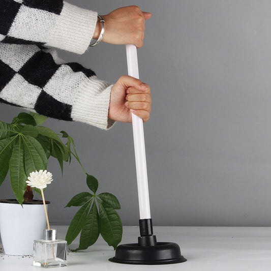 Pompa de Desfundat 45cm, din Cauciuc cu Maner din Metal, pentru Chiuveta si Baie