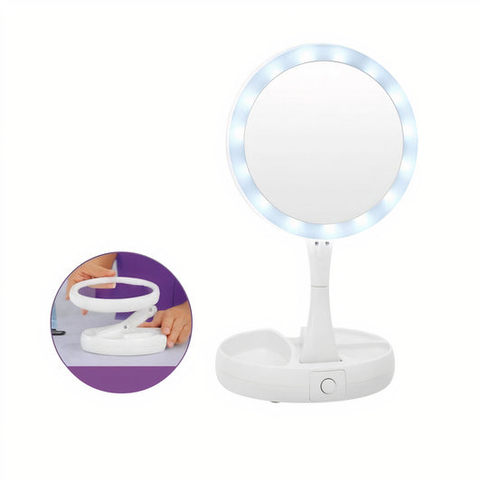 Oglinda Machiaj 29cm Led, cu Suport din Plastic 32cm cu USB Engros