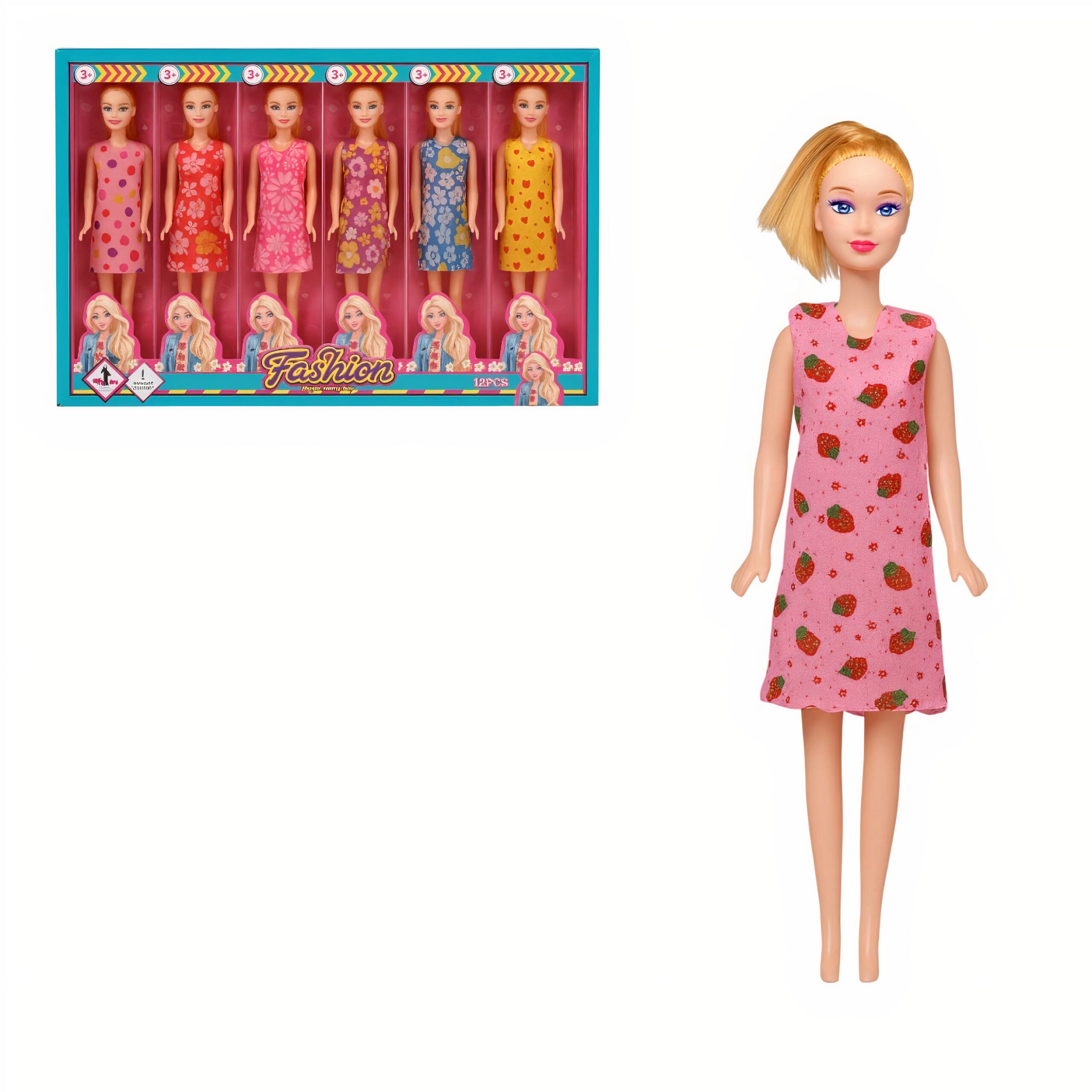 Păpuși 12/set din Plastic 26cm, din Material Textil Diferite Modele Engros