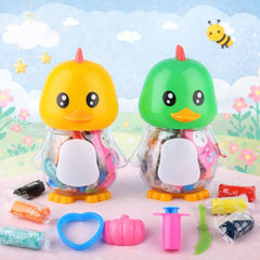 Plastilina Colorata pentru Copii 12 Culori/set cu Accesorii de Modelat 6/set Figurina Rata