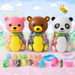 Plastilina Colorata pentru Copii 12 Culori/set cu Accesorii de Modelat 6/set Figurina Ursulet