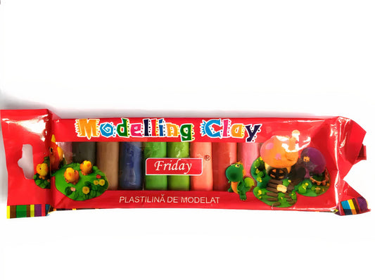 Plastelina 10 Culori, 200 g, Friday, Engros