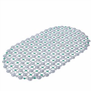 Covor de Baie Antiderapant, din PVC, 62x33 cm, Transparent