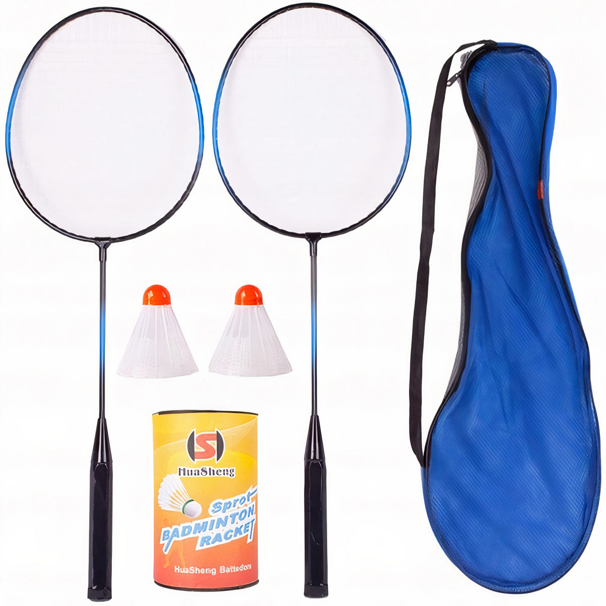 Palete Badminton 2/set cu 2 Fluturasi, 60cm din Plastic Engros