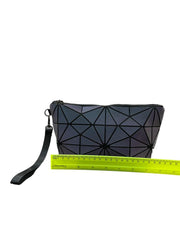 Geanta portfard dama holografic luminos cu triunghiuri multicolore