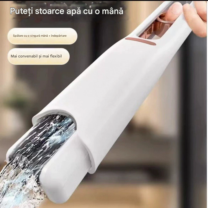 Mop de Mana Portabil 25cm, Cu Sistem de Stoarcere Curatare Manuala