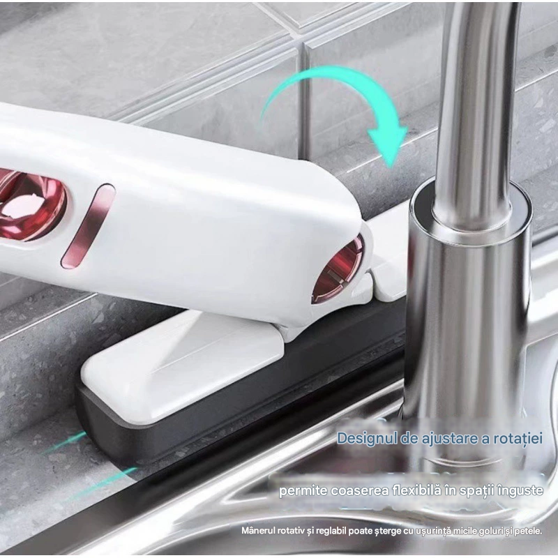 Mop de Mana Portabil 25cm, Cu Sistem de Stoarcere Curatare Manuala