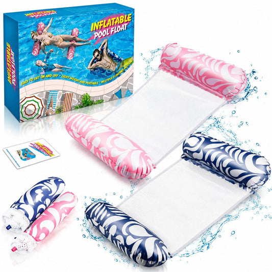 Saltea Gonflabila 2/set pentru Piscină, 120x65cm cu Plasă Centrală Diferite Culori