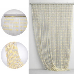 Perdea din Mărgele 90x200cm, pentru Ușă, cu Bară și Agățători din Plastic, Diferite Culori