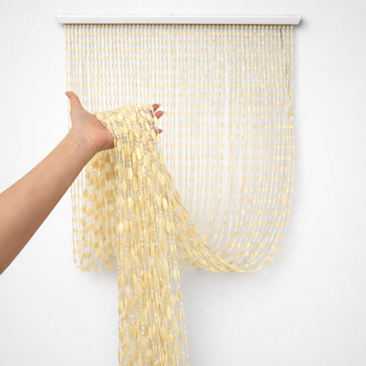 Perdea din Mărgele 90x200cm, pentru Ușă, cu Bară și Agățători din Plastic, Diferite Culori