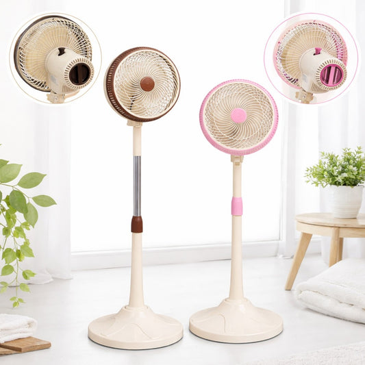 Ventilator cu Picior 95cm din Plastic, Reglabil pe Înălțime, cu Funcție Oscilație, Diferite Culori