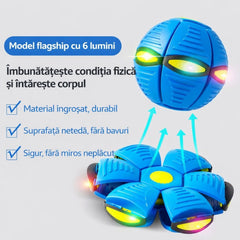 Minge Transformabilă în Disc Frisbee, cu LED Multicolor, 14-22.5cm, Diferite Culori