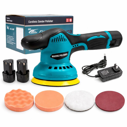 Aparat Polish Auto 23x13x15cm, Profesional cu 2 Acumulatori 48V, 8 Viteze, 2500–5000 RPM