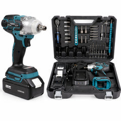 Cheie De Impact si Insurubat 380 Nm, cu 30 Accesorii Incluse si 2 Acumulatori 48V, Trusa Inclusa