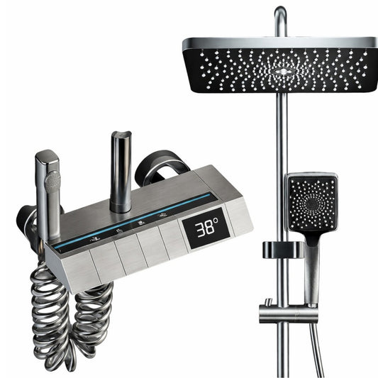 Set Duș Smart cu Afișaj LED și Control Termostatic, 4 Moduri de Pulverizare, Tehnologie cu Aer