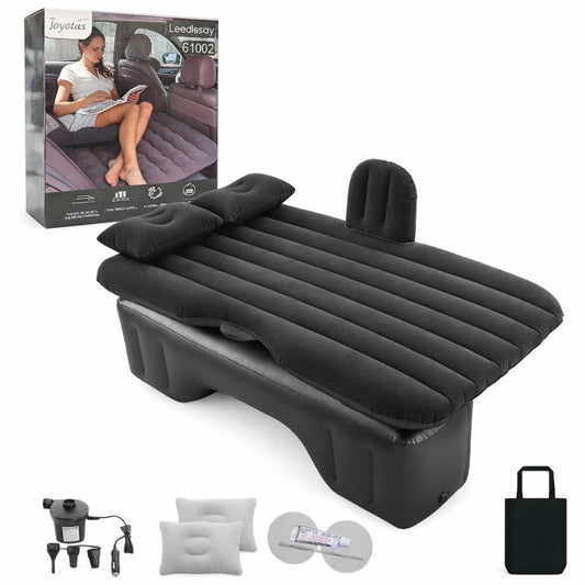 Saltea Gonflabilă Auto pentru Banchetă Spate 135x85x38cm, cu Pompa Electrică 12V, 2 Perne, Kit Reparație și Geantă Transport, Diferite Culori