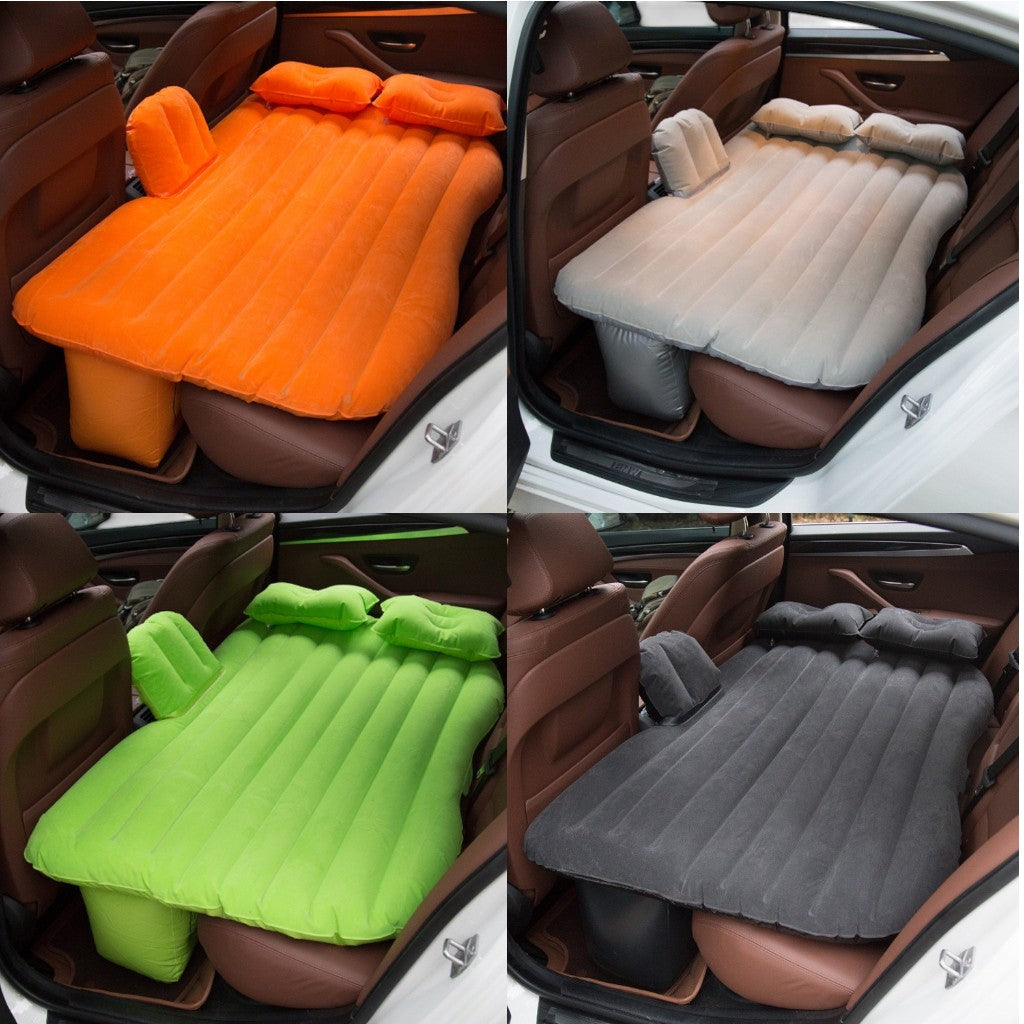 Saltea Gonflabilă Auto pentru Banchetă Spate 135x85x38cm, cu Pompa Electrică 12V, 2 Perne, Kit Reparație și Geantă Transport, Diferite Culori